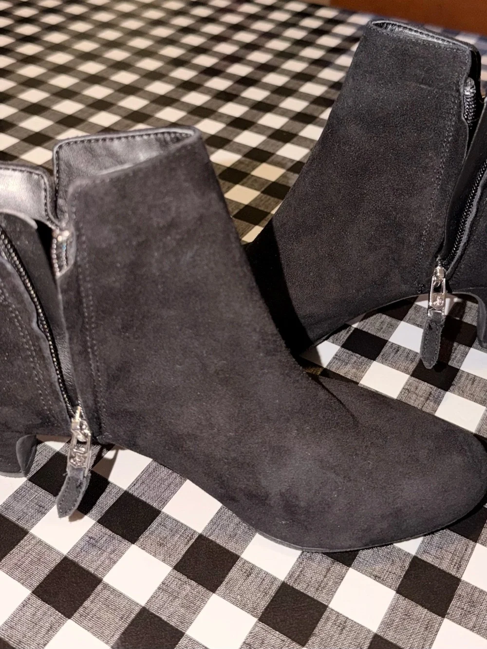 Sam Edelman Women's Black Suede Ankle Boots with Buckle